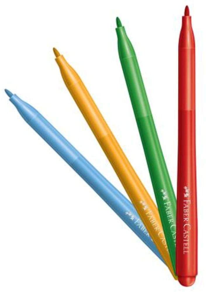 Caneta Hidrocor Faber Castell 24 Cores Ponta Vai e Vem