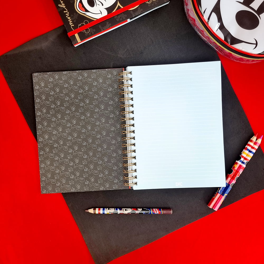 Caderno DAC Smart Colegial Mickey com 80 Folhas Reposicionáveis