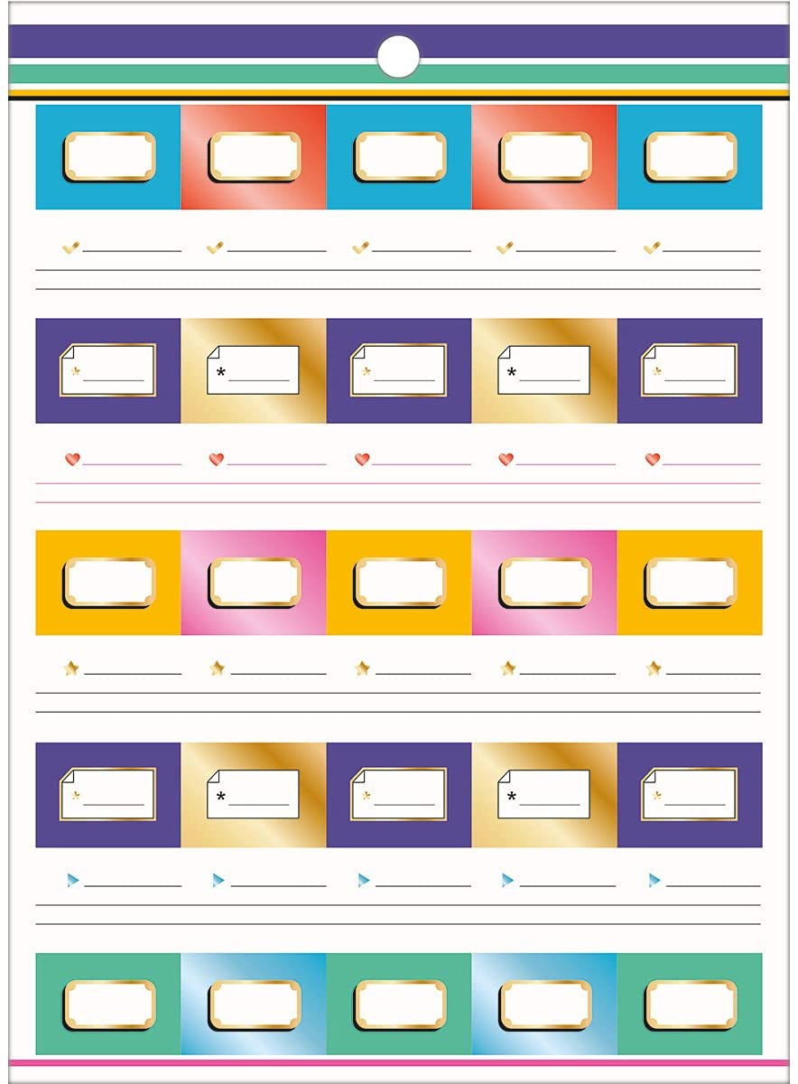 Bloco Adesivo Tilibra Decorados Metalizados Organizador