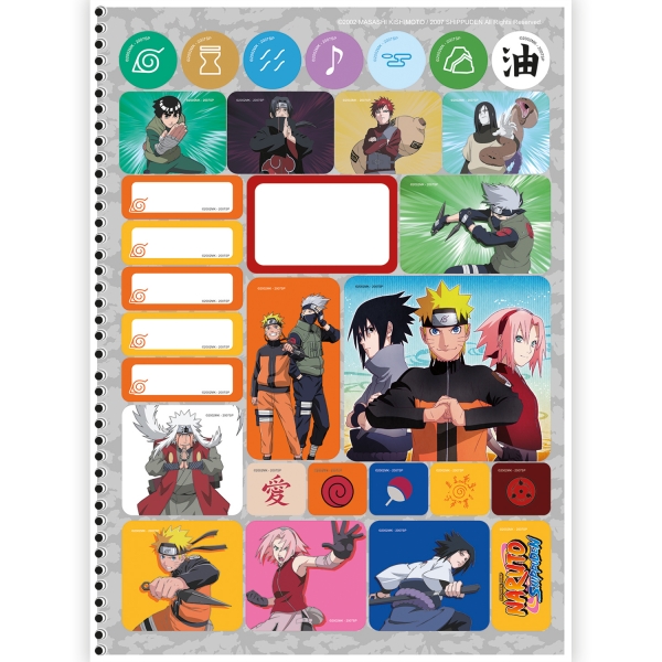 Caderno Universitário São Domingos Naruto Espiral Capa Dura 80 Folhas 1x1 Sortido