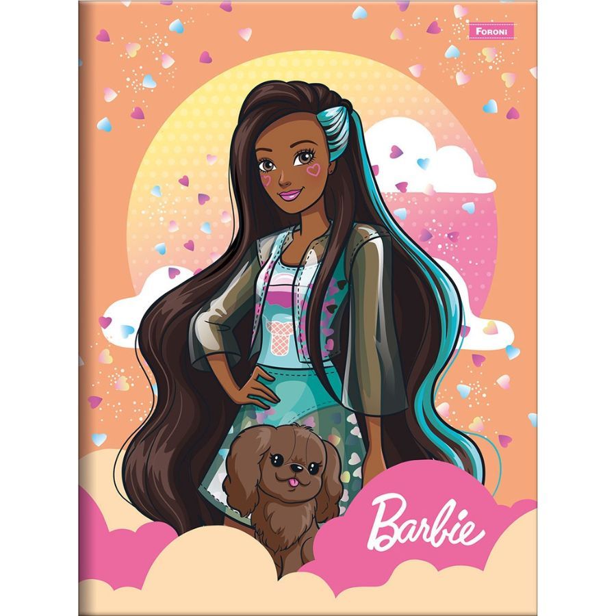 Caderno Brochura Foroni Barbie Dreamtopia Capa Dura 80 Folhas Sortido