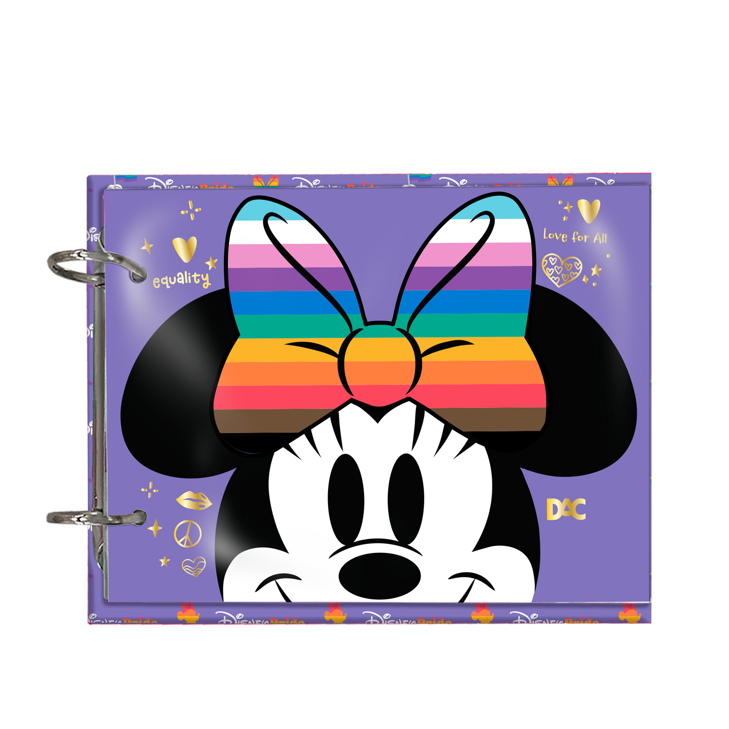 Caderno Fichário DAC Disney Pride Mini 2 Argolas com 80 Folhas
