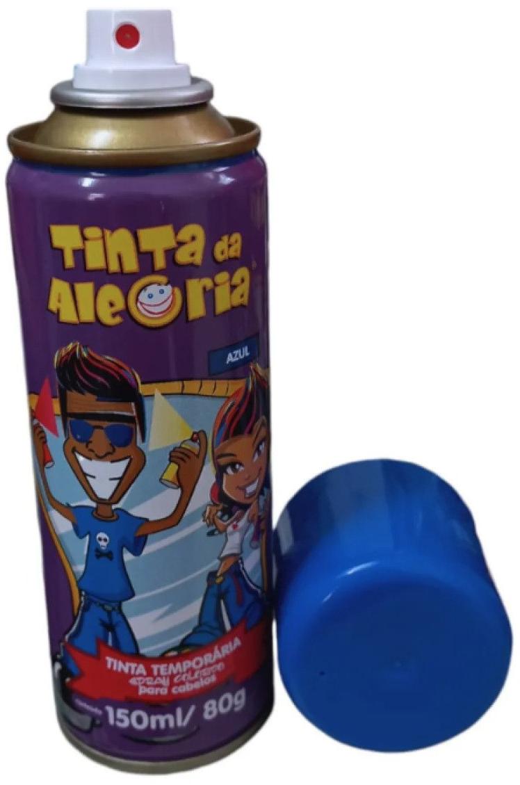 Tinta da Alegria Spray Colorido 150 ml Carnaval Azul