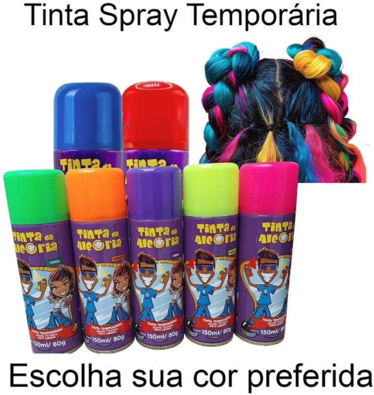 Tinta da Alegria Spray Colorido 150 ml Carnaval Azul