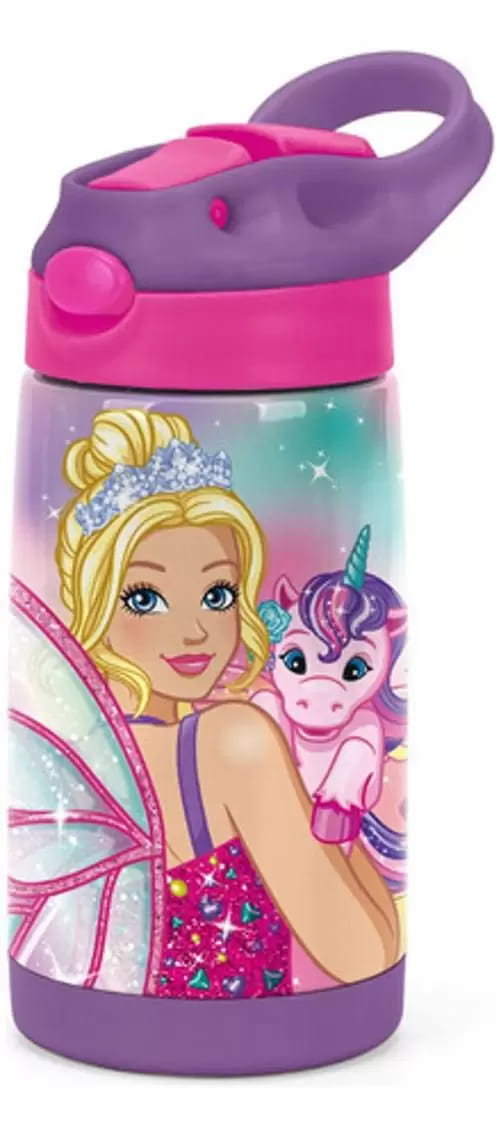 Garrafa Luxcel Barbie Aço Inox 500 ml Roxo
