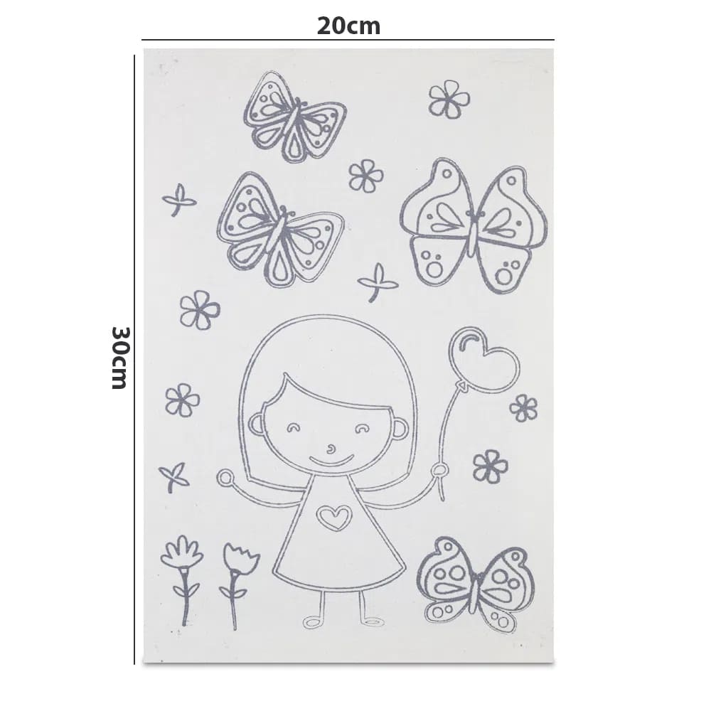 Tela para Pintura Riscada 20x30 Menina Souza