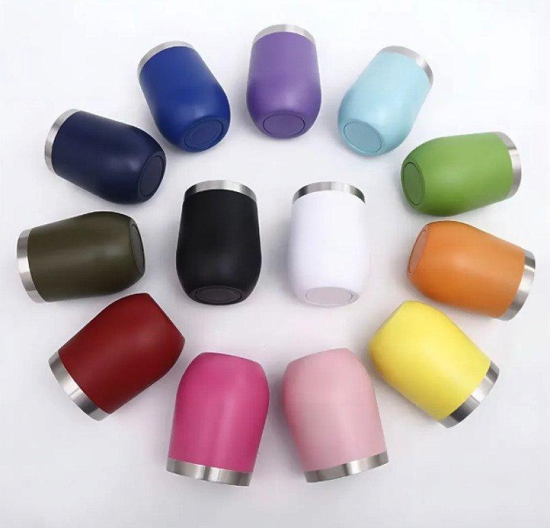 Copo Térmico Cuia 350 ml Aço Inox com Tampa Preto