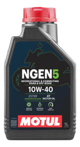 Óleo Para Motor de Moto MOTUL NGEN 5 10W-40 4T 1L 111829