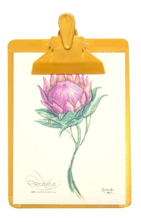 Prancheta Acrílica Dello Color Ouro