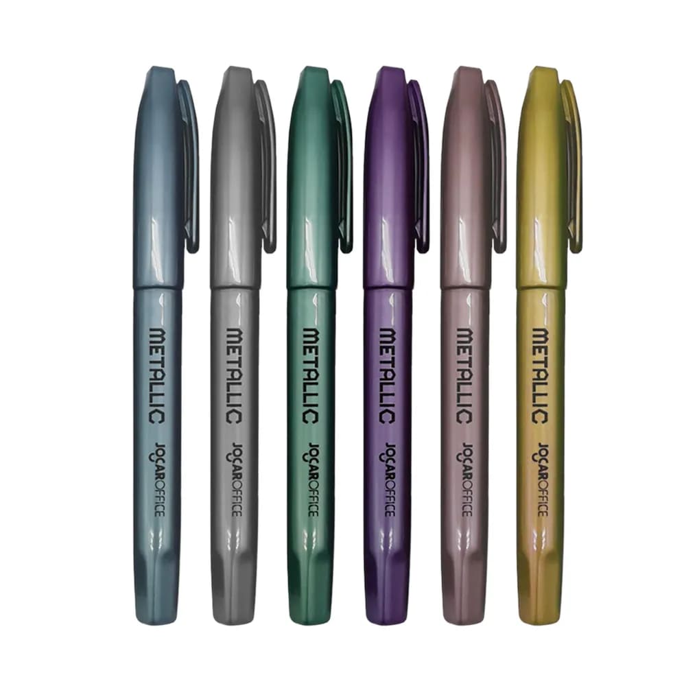 Marca Texto jocar Oficce Slim Metálico Cores Unidade