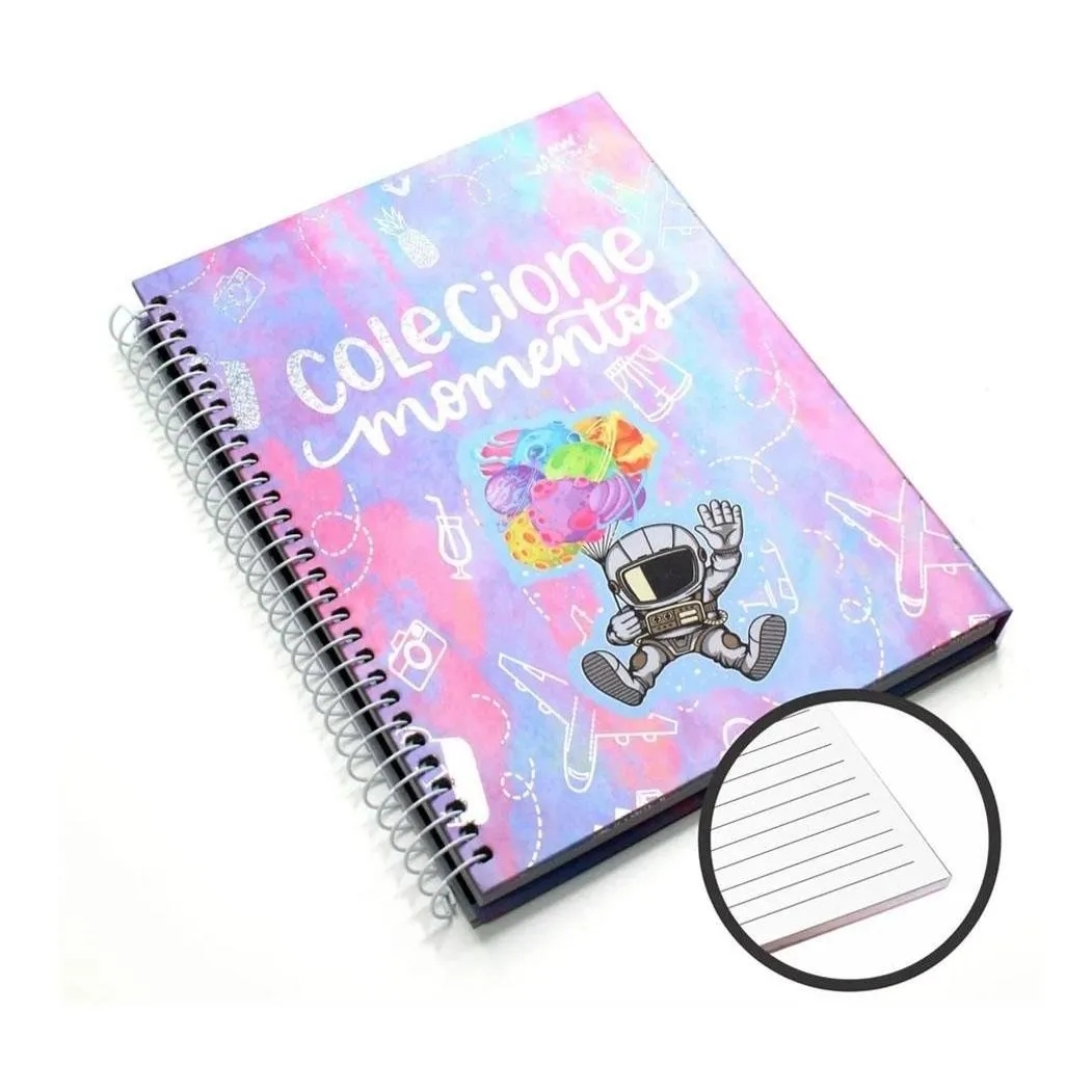 Caderno Merci Colecione Momentos Médio 80 Folhas Colegial