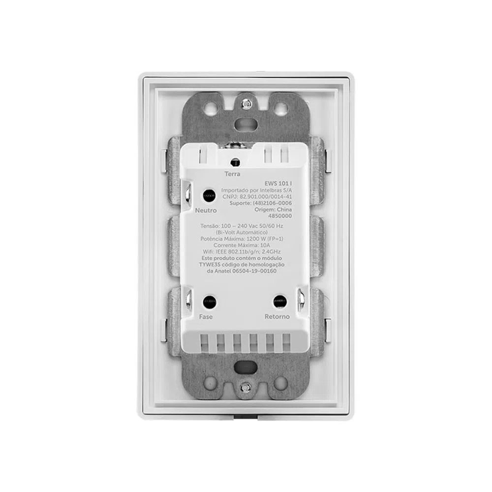 Interruptor Smart Wi-Fi 1 Tecla EWS 101 I Intelbras