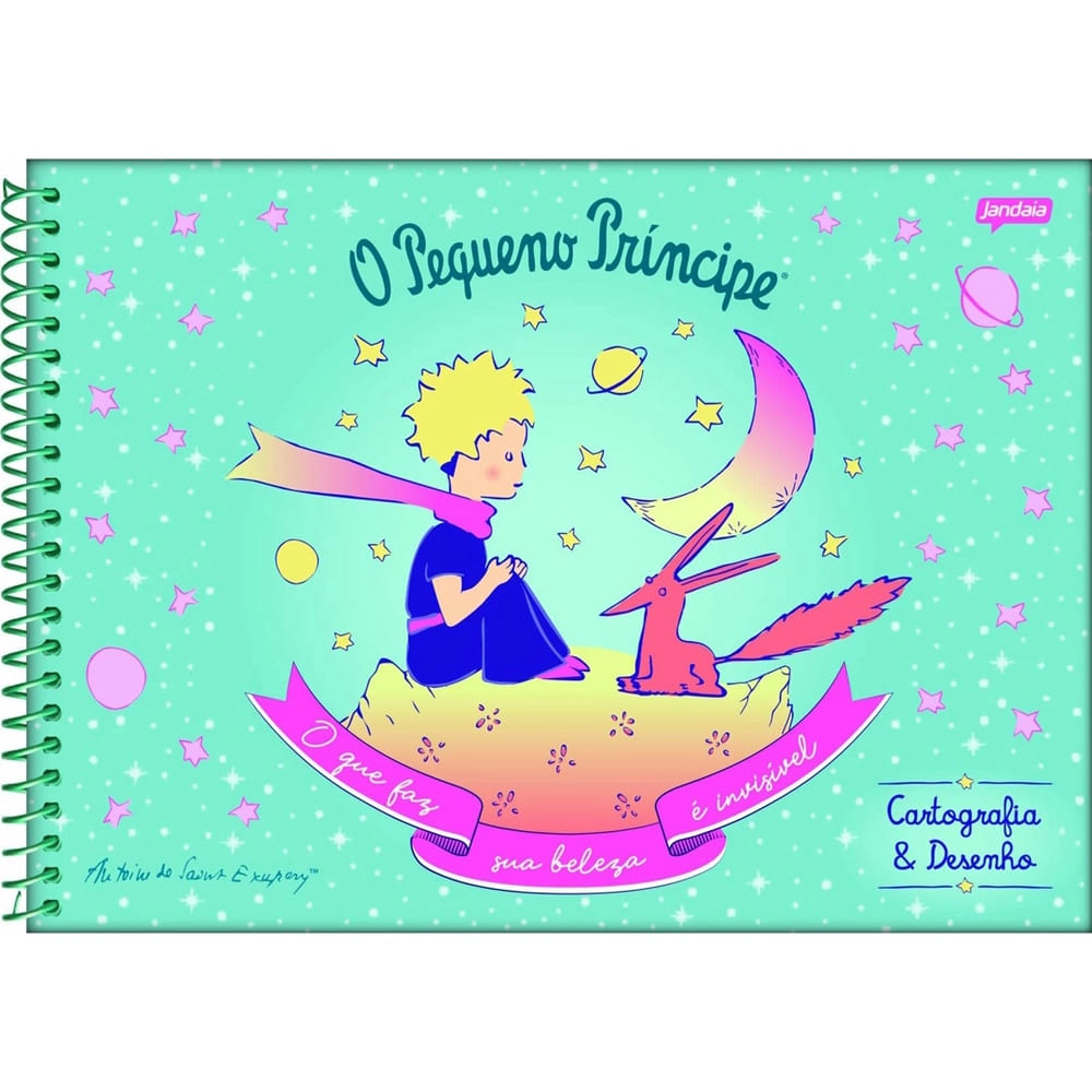 Caderno Cartografia Jandaia Pequeno Príncipe 96 Folhas Sortido