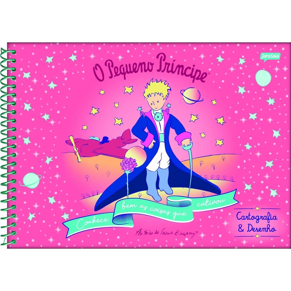 Caderno Cartografia Jandaia Pequeno Príncipe 96 Folhas Sortido