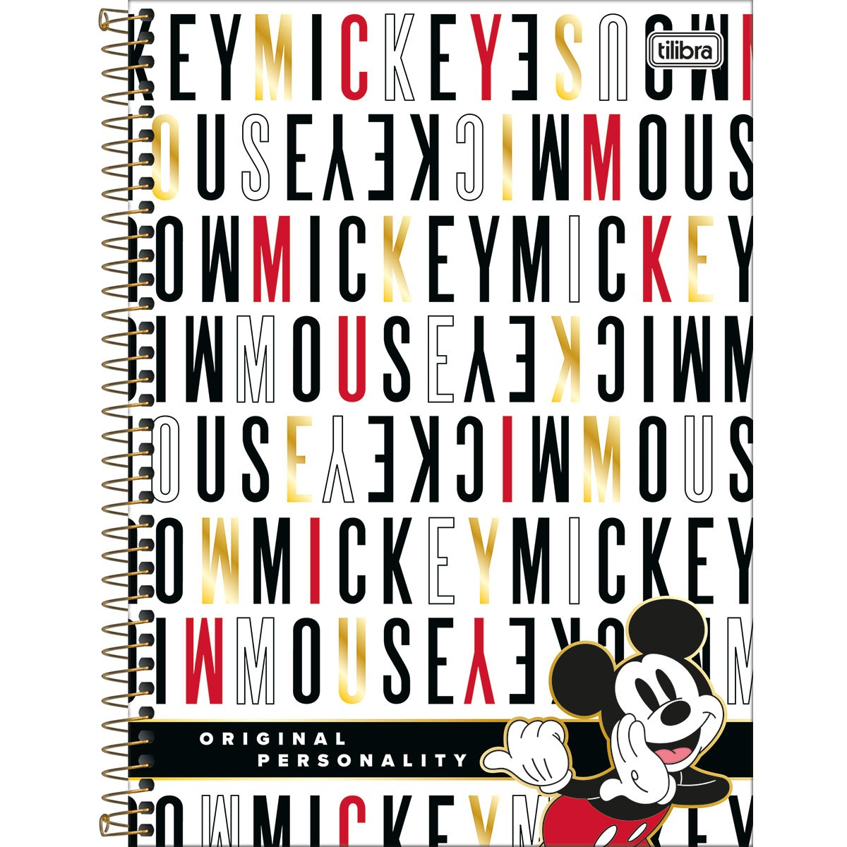 Caderno Universitário Tilibra Mickey Mouse Capa Dura 80 Folhas 1 Matéria Sortido