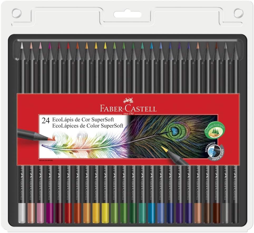 Lápis de Cor Faber Castell 24x1 Grande Supersoft