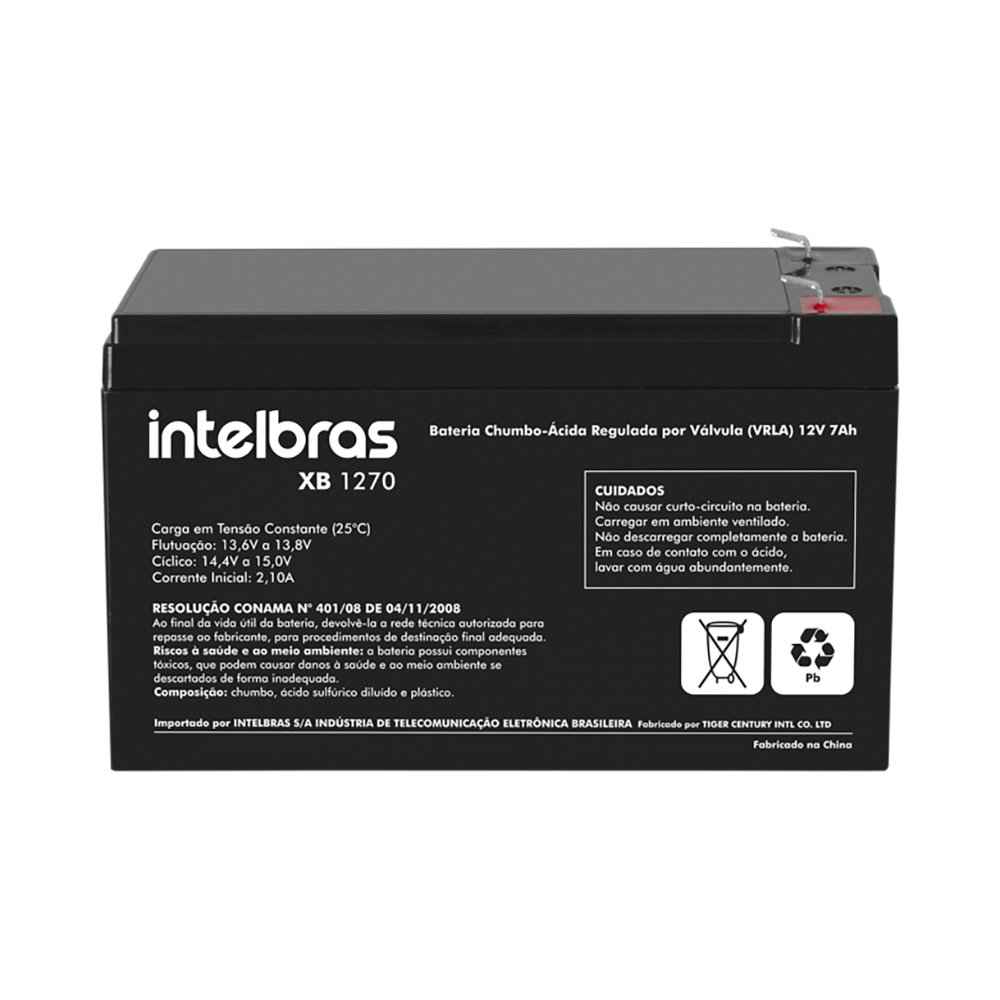 Bateria chumbo-ácido 12V Intelbras XB 1270