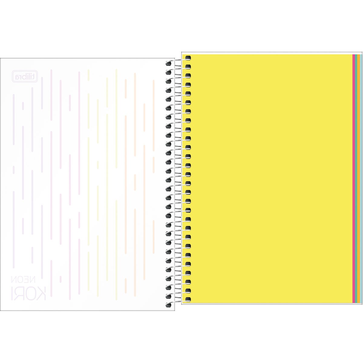 Caderno Espiral Tilibra Neon Kori 80 Folhas 1/4 sem Folha Pautada