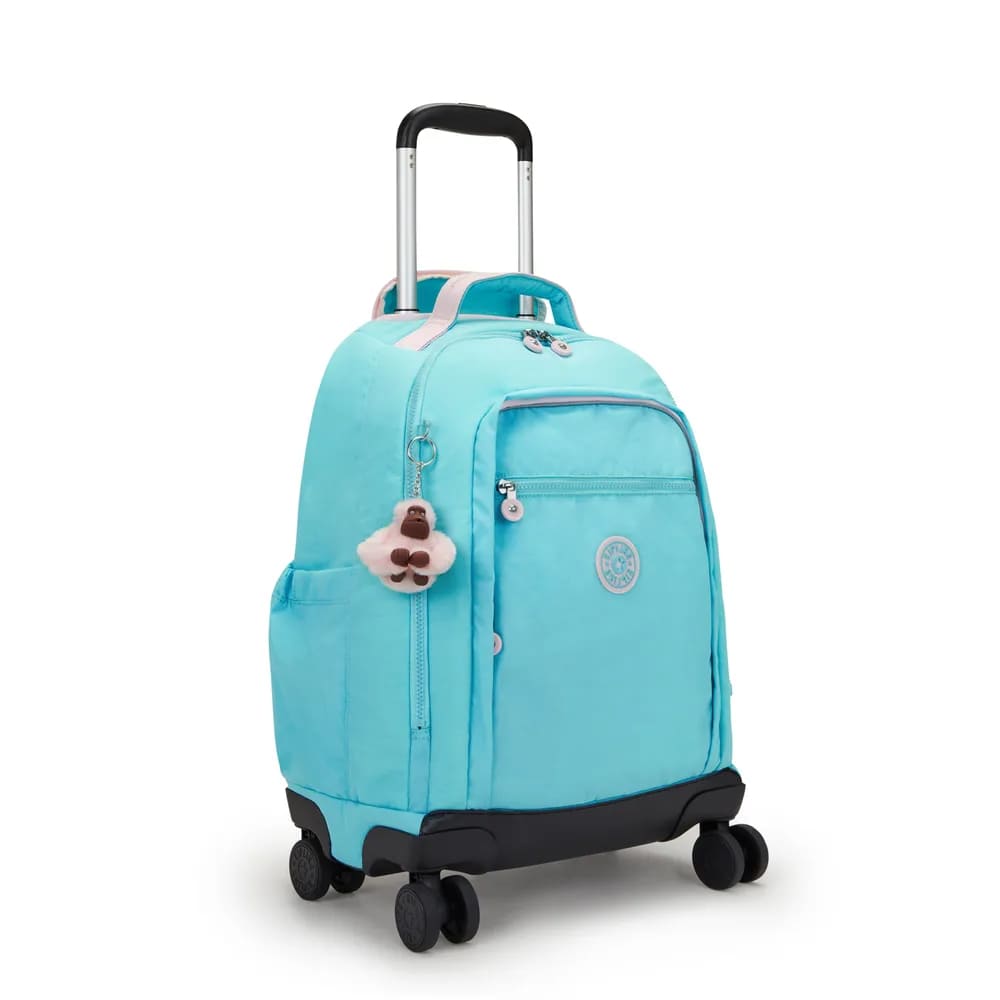 Mochila Kipling New Zea Fairy Blue com Rodinha Grande
