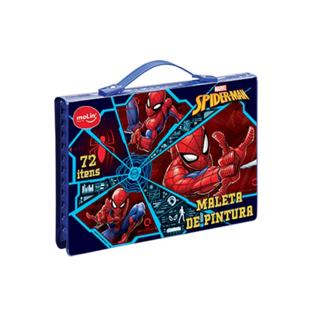 Maleta de Pintura Molin Spider-man com 72 Itens Completa Sortido