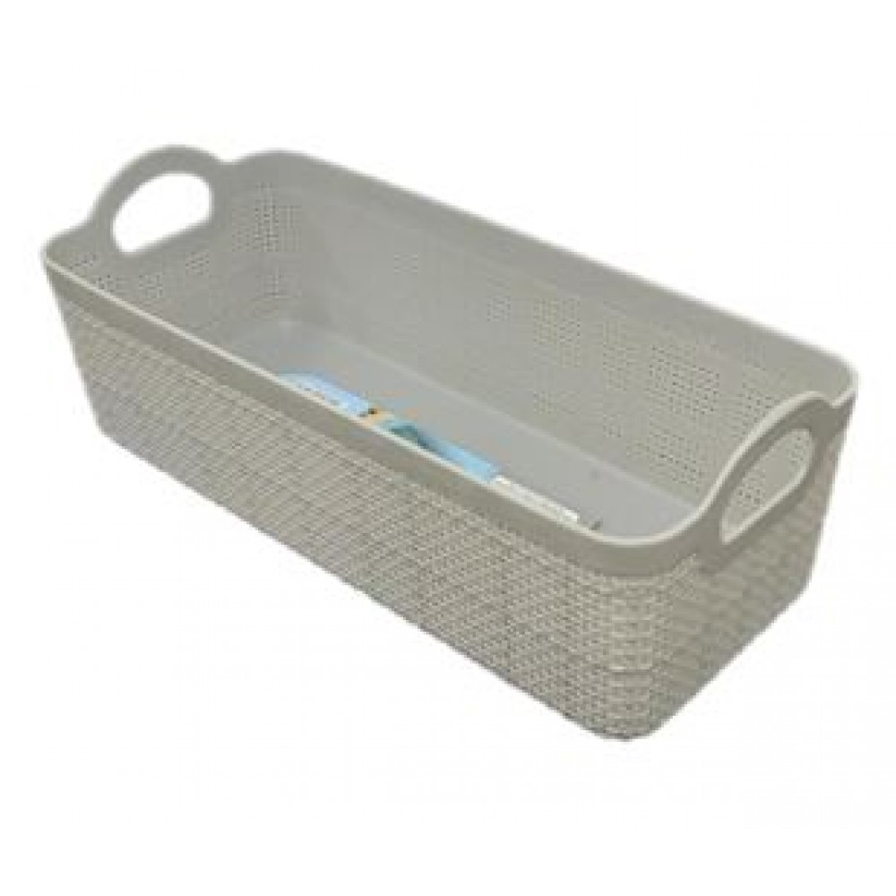 Cesta Organizadora Rattan Cinza