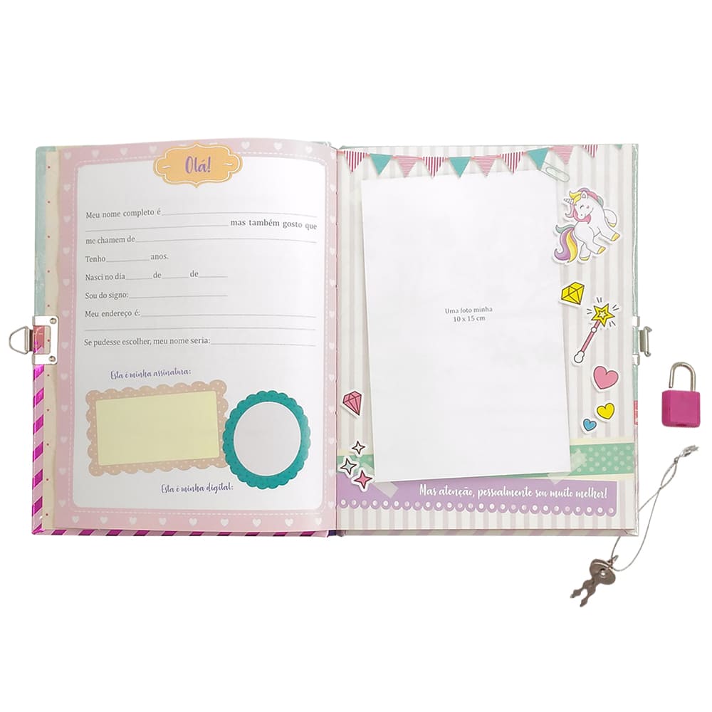 Diário Todolivro Meu Lindo Diário com Mini Cadeado