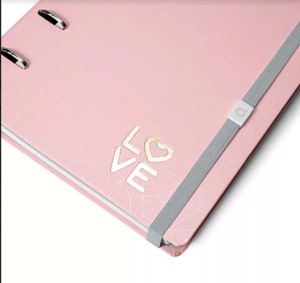 Caderno Argolado Ótima Stone Ultra Médio Geométrico Pink