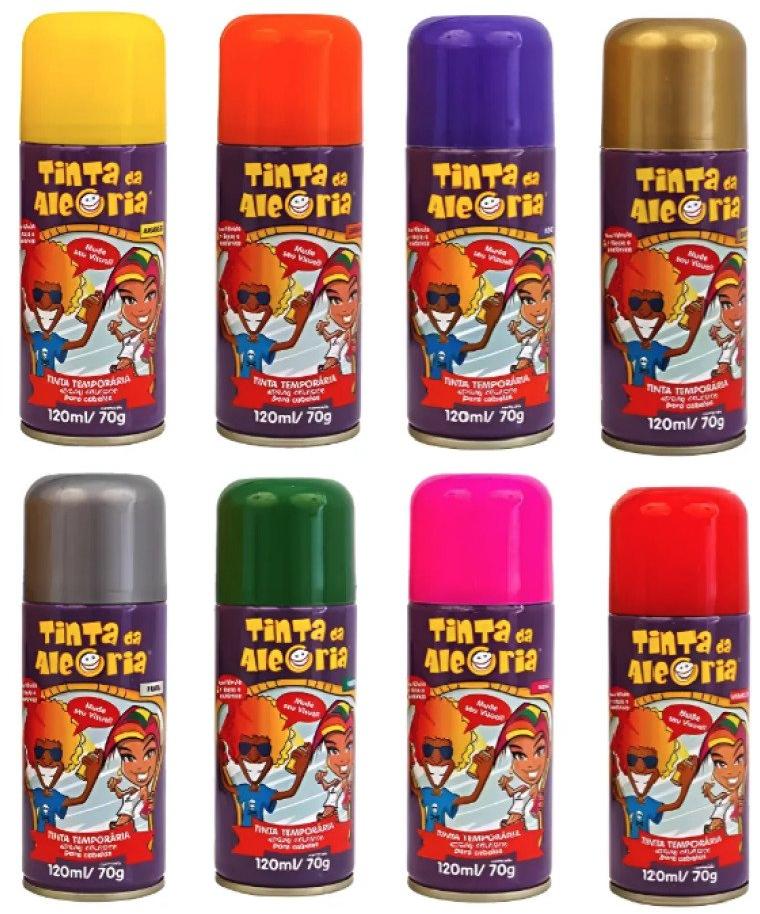 Tinta da Alegria Spray Colorido 150 ml Carnaval Vermelha