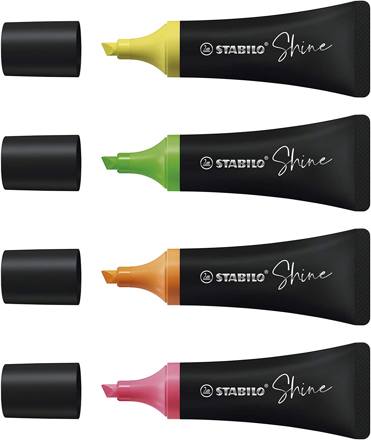 Marcador Stabilo Shine Estojo com 4 Unidades Cores Neon