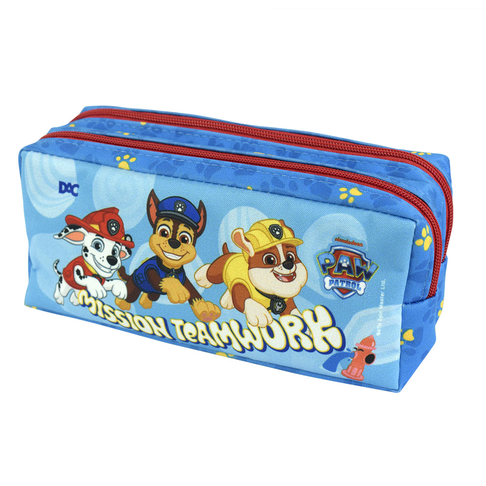 Estojo Escolar DAC Patrulha Canina Duplo em Tecido