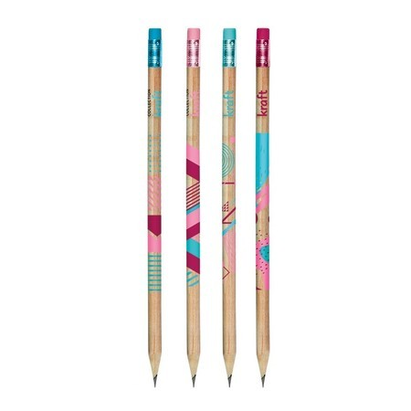 Lápis Preto TRIS Collection Kraft com Borracha Unidade Sortido