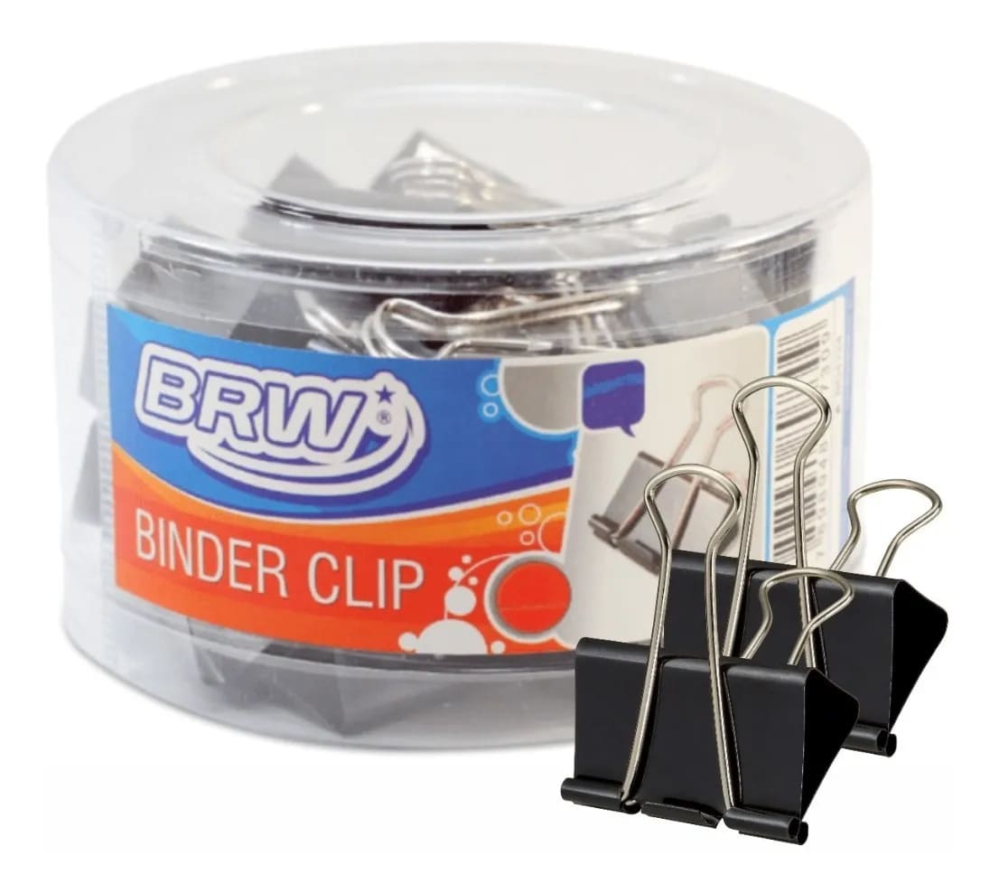 Prendedor de Papel BRW 51mm Preto