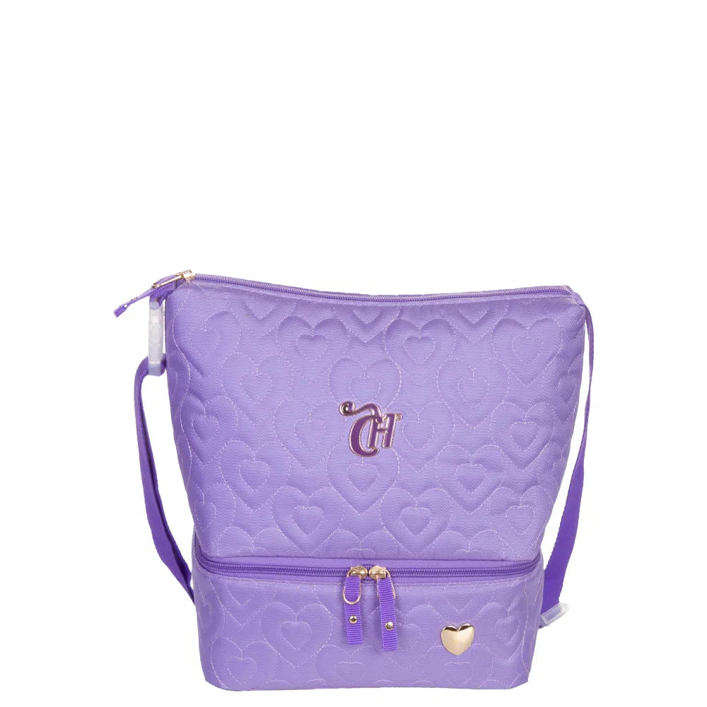 Lancheira Sestini Capricho Crush com 2 Compartimento Lilás