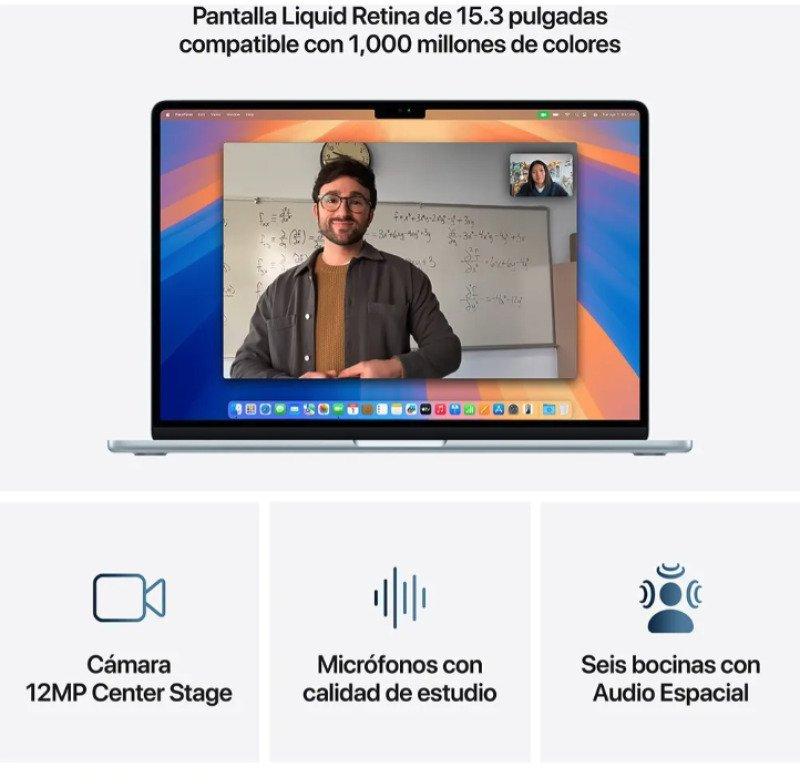 MacBook Air 15.3″ Chip M4 16 GB RAM 512 GB SSD Sky Blue