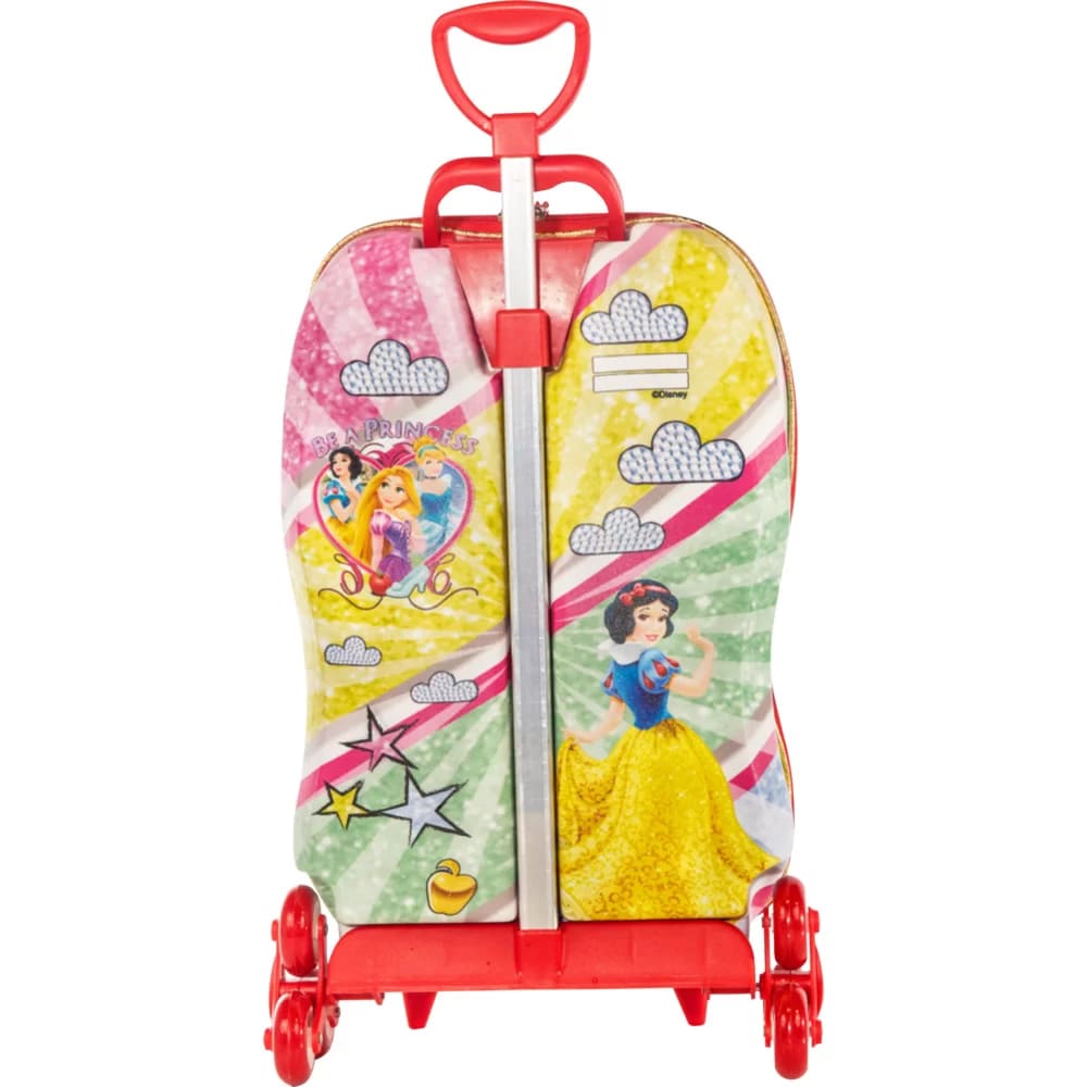 Mochila com Rodas Infantil Diplomata Branca de Neve Rodinha Tripla Grande