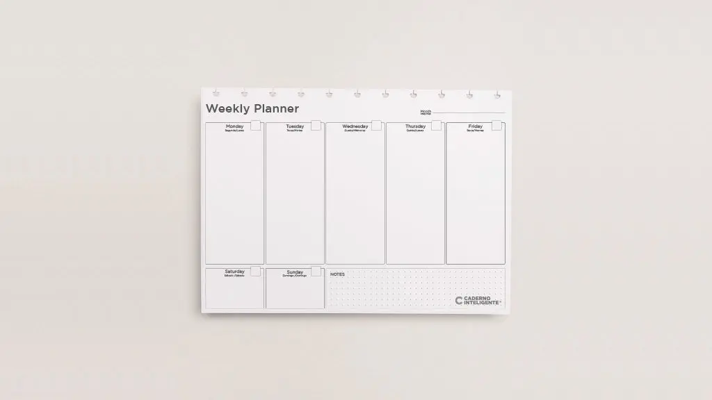 Refil para Planner Inteligente Weekly Planner My Frame Grande