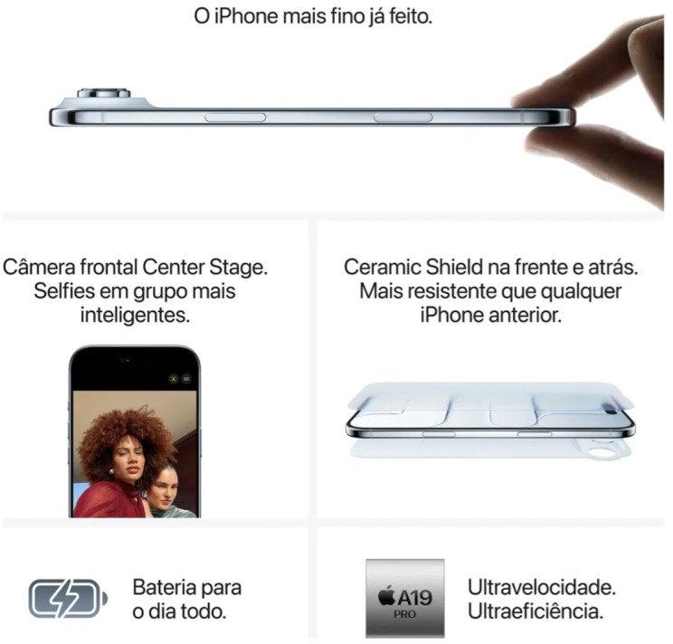 Apple iPhone Air 256 GB Preto