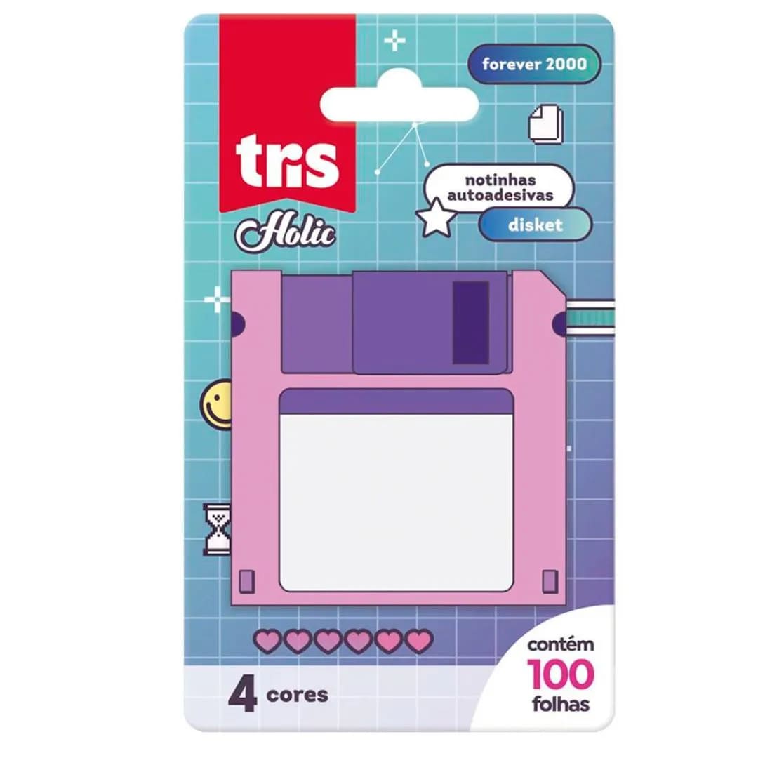 Nota Auto Adesiva TRIS Holic Disket 70x70mm 100 Folhas