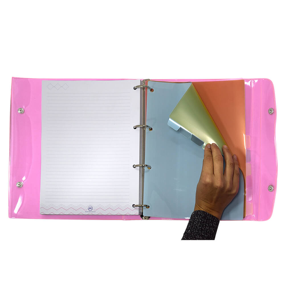 Caderno Fichário DAC Universitário Breeze Cristal com 192 Folhas