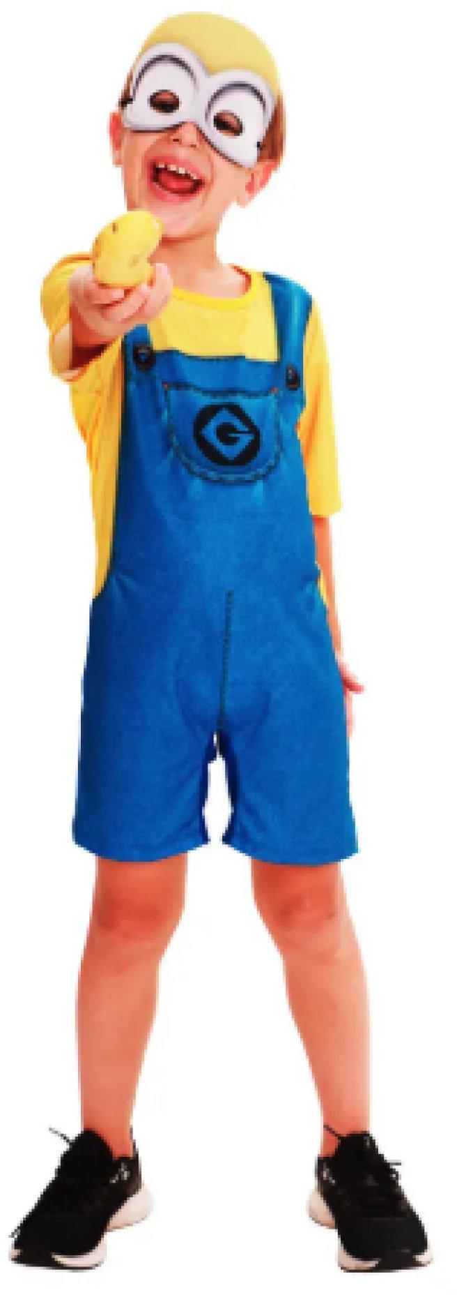 Fantasia Minions Bob Básica Tam P Super Magia