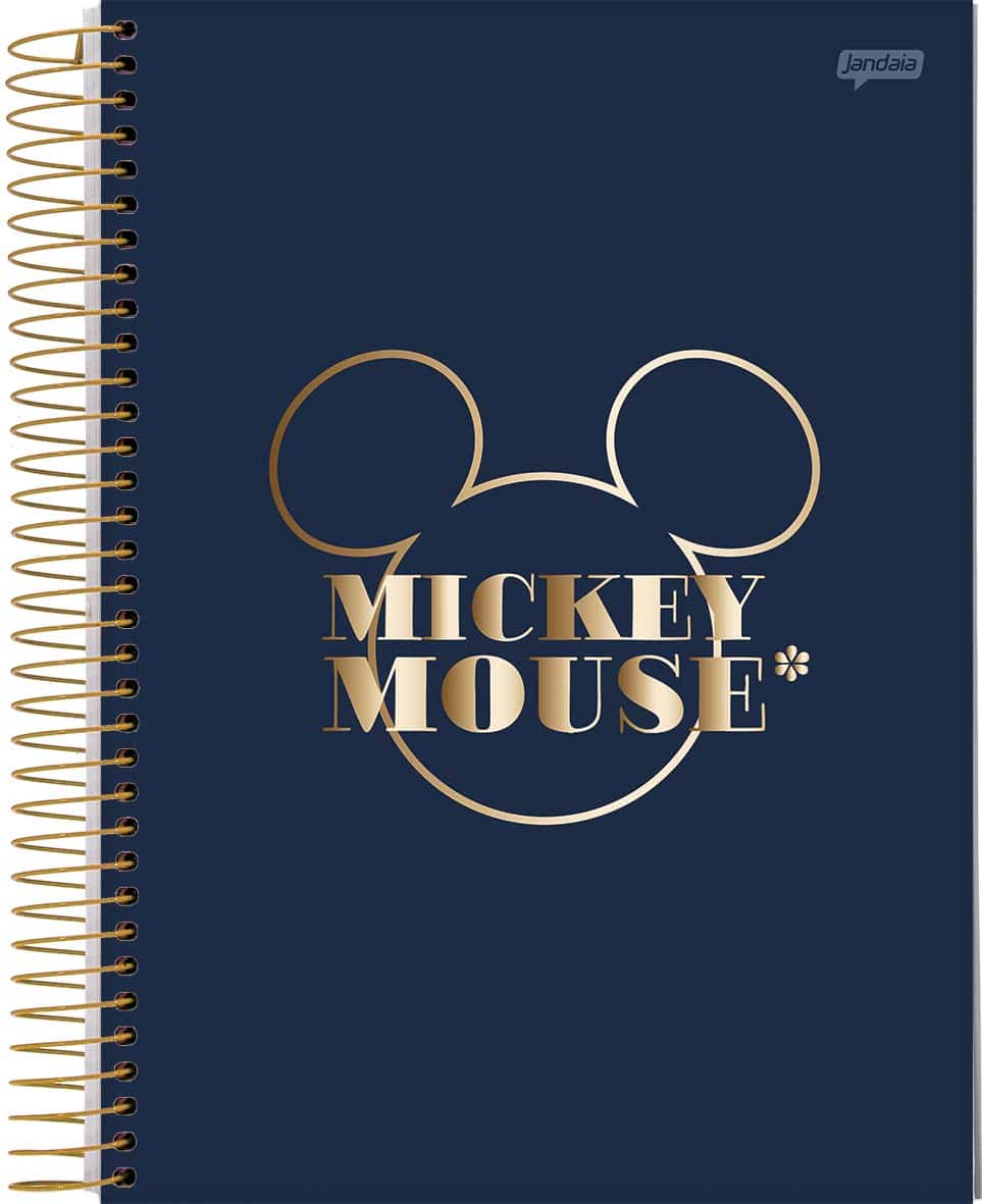 Caderno Universitário jandaia Mickey Arts Capa Dura 80 Folhas 1x1 Matéria Sortido