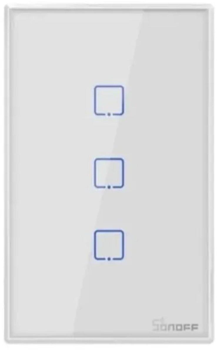 Interruptor de Luz Smart 3 Teclas Branco Wi-Fi RF 433 Mhz SONOFF TX T2US3C