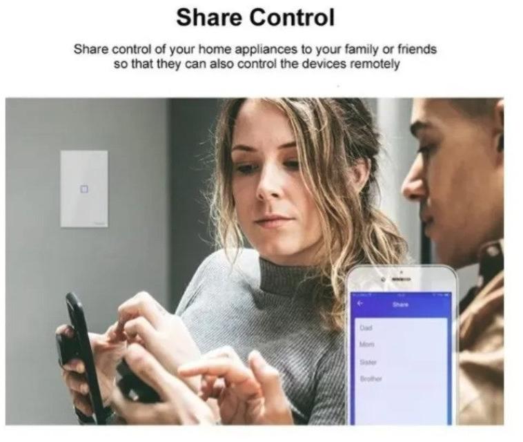 Interruptor de Luz Smart 3 Teclas Branco Wi-Fi RF 433 Mhz SONOFF TX T2US3C