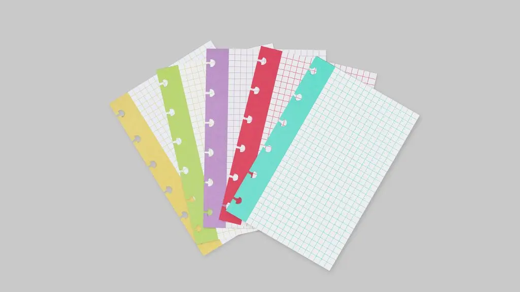 Fichas para Caderno Inteligente Quadriculadas 4x6m Pequeno