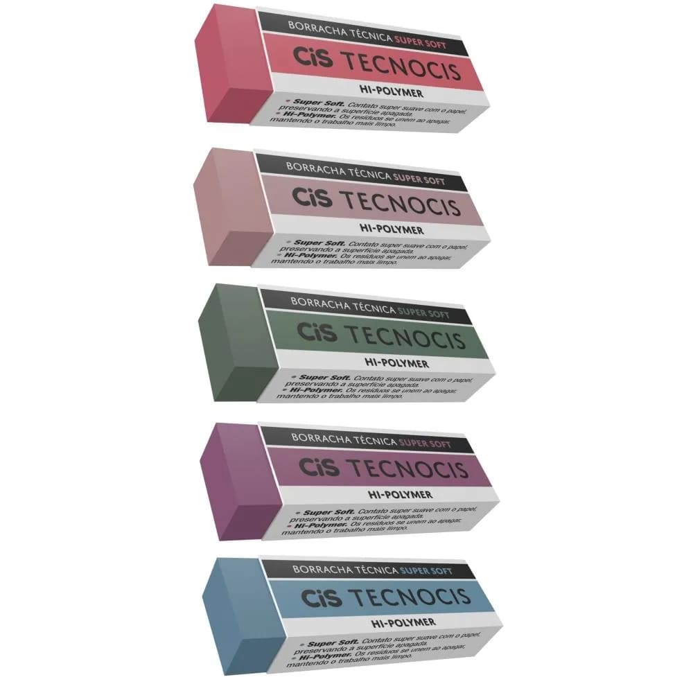 Borracha CIS Tecnocis Cores Pastéis Unidade Sortidas