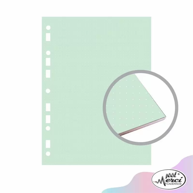 Bloco Fichário Merci Universitário Pontilhado com 40 Folhas