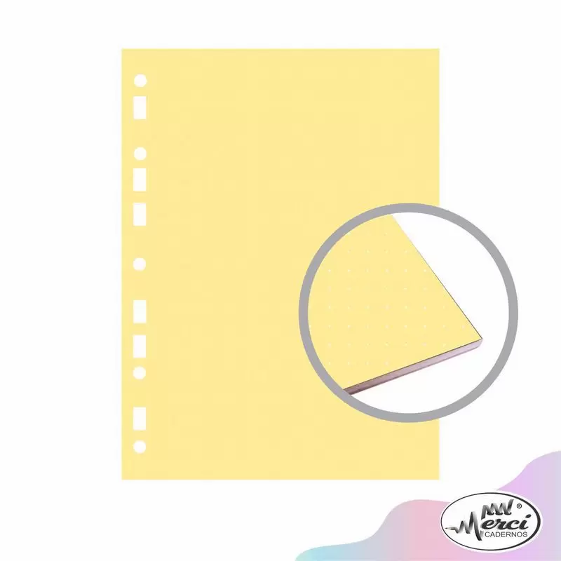 Bloco Fichário Merci Universitário Pontilhado com 40 Folhas