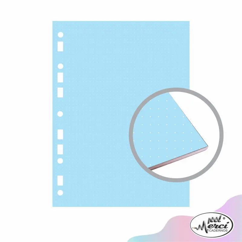 Bloco Fichário Merci Universitário Pontilhado com 40 Folhas