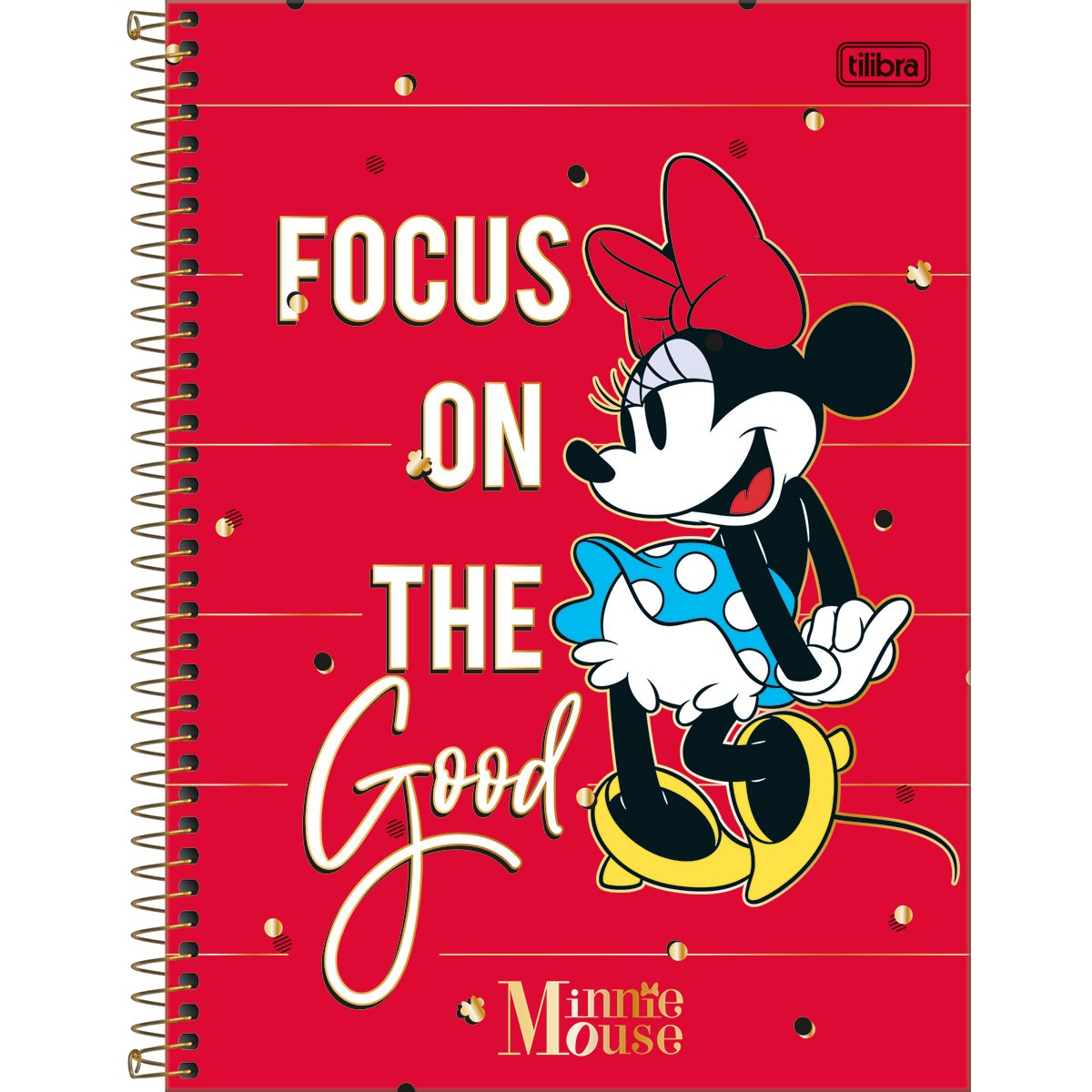 Caderno Espiral Tilibra Capa Dura Universitário Minnie Mouse 80 Folhas 1x1 Sortido