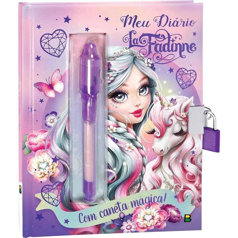 Diário com Cadeado Todolivro La Fadinne com Mini Cadeado